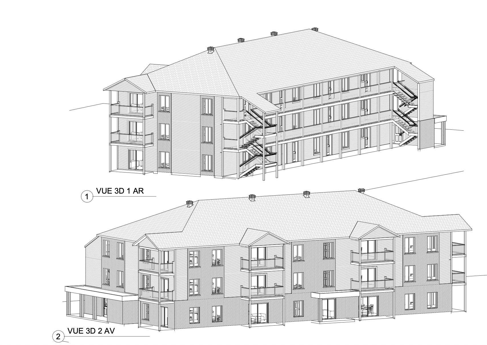 Perspectives architecturales du projet Rue Gauley