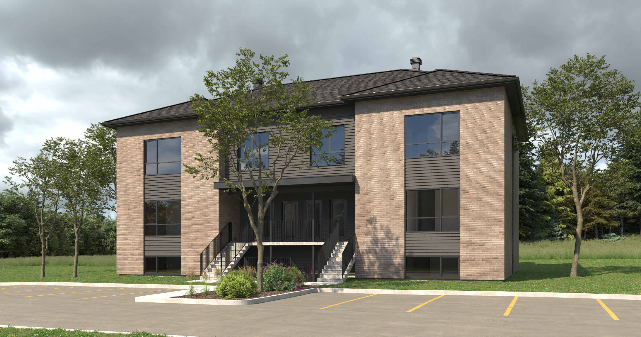 Rendu architectural du projet Rousseau Palmer à East Angus